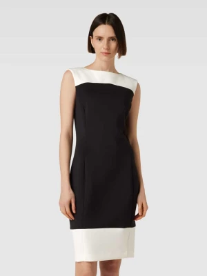 Sukienka o długości do kolan z okrągłym dekoltem model ‘NEOPRENE SCUBA’ Calvin Klein Womenswear