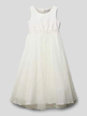 Sukienka o długości do kolan z półprzezroczystym obszyciem Une Hautre Couture