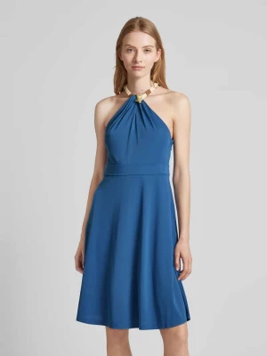 Sukienka o długości do kolan z wiązaniem na szyi model ‘NANMALIE’ Lauren Ralph Lauren