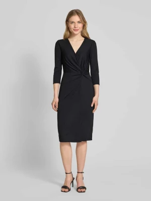 Sukienka o długości do kolan z wiązanym detalem model ‘CAROLETTE’ Lauren Ralph Lauren