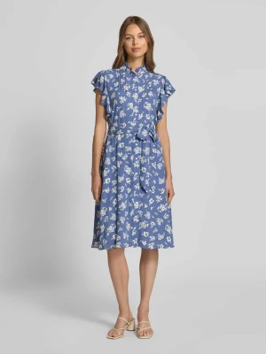 Sukienka o długości do kolan z wiązanym paskiem model ‘PRATIKA’ Lauren Ralph Lauren