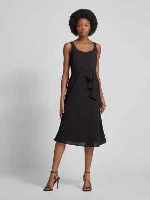 Sukienka o długości do kolan z wiązanym paskiem model ‘ZAWATO’ Lauren Ralph Lauren