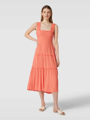 Sukienka o długości do kolan z wiskozy z efektem marszczenia model ‘MENNY’ Vero Moda