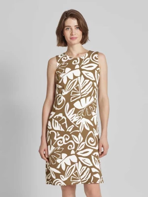 Sukienka o długości do kolan z wiskozy ze wzorem na całej powierzchni LUISA CERANO