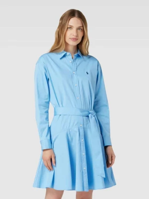 Sukienka o długości do kolan z wyhaftowanym logo Polo Ralph Lauren