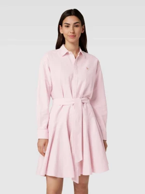 Sukienka o długości do kolan z wyhaftowanym logo Polo Ralph Lauren