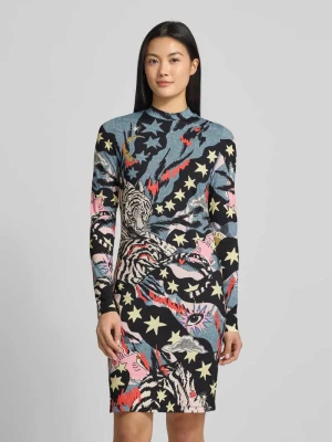 Sukienka o długości do kolan ze stójką Marc Cain