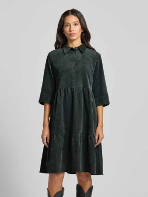 Sukienka o długości do kolan ze sztruksu model ‘Wispa’ Opus