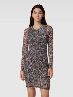 Sukienka o długości do kolan ze wzorem na całej powierzchni model ‘Eken’ Boss Orange
