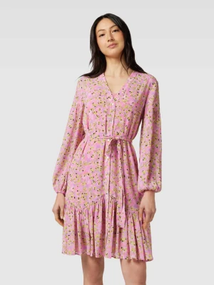 Sukienka o długości do kolan ze wzorem na całej powierzchni model ‘Kawarda’ HUGO