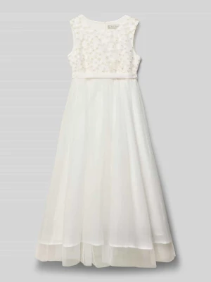 Sukienka o kroju regular fit z kwiatowym detalem Une Hautre Couture