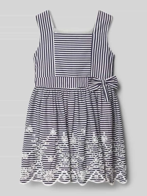 Sukienka o kroju regular fit z kwiatowym haftem DANAMADE