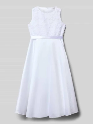 Sukienka o kroju regular fit z kwiatowym haftem Weise