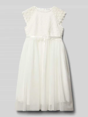 Sukienka o kroju regular fit z kwiatowym haftem Weise