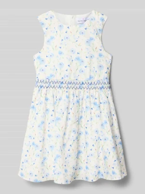 Sukienka o kroju regular fit z kwiatowym nadrukiem na całej powierzchni DANAMADE