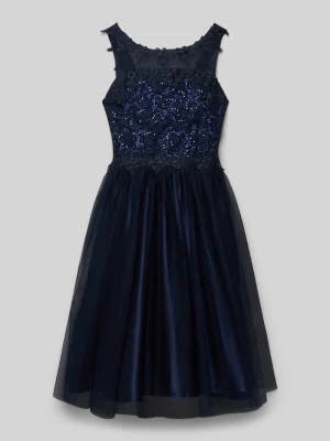 Sukienka z kwiatowym obszyciem koronką DANAMADE