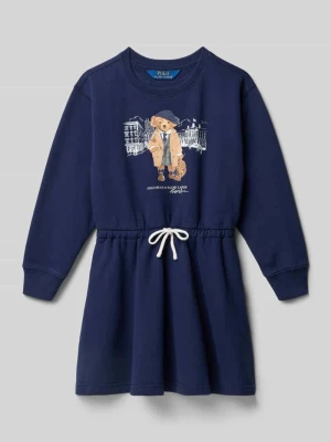 Sukienka o kroju regular fit z nadrukiem z logo Polo Ralph Lauren Kids
