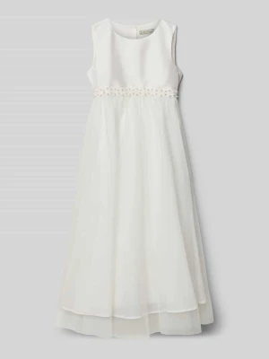 Sukienka o kroju regular fit z ozdobnym obszyciem Une Hautre Couture