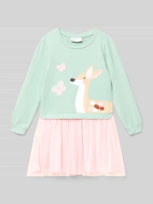 Sukienka o kroju regular fit z wyhaftowanym motywem model ‘Linnea’ DANAMADE