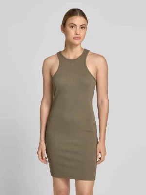 sukienka o kroju slim fit z mieszanki wiskozy Anine Bing Khaki