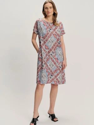 Sukienka o prostym kroju z motywem etno Greenpoint