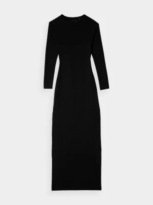 Sukienka ołówkowa maxi damska - czarna 4F