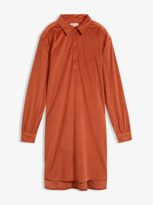 Sukienka oversize ze sztruksu BonPrix brązowy