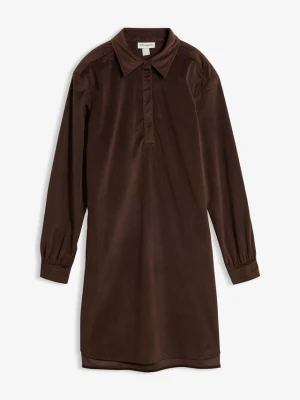 Sukienka oversize ze sztruksu BonPrix brązowy