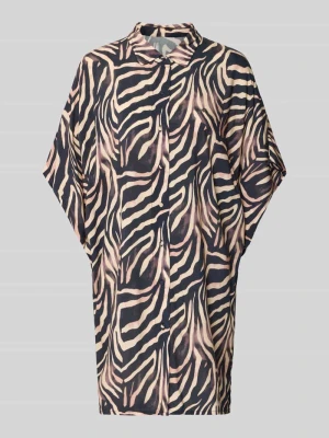 Sukienka plażowa o kroju oversized z czystej wiskozy model 'FANCY' HUGO