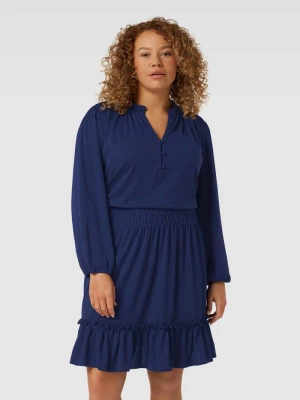 Sukienka PLUS SIZE o długości do kolan z dekoltem w serek model ‘KINSLIE’ Lauren Ralph Lauren Curve