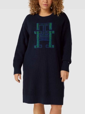 Sukienka PLUS SIZE z wyhaftowanym logo model ‘MONOGRAM’ Tommy Hilfiger Curve