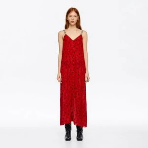 Sukienka podwójne ramiączka sznurki Cheeta Dots czerwona BIMBA Y LOLA