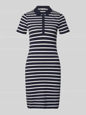 Sukienka polo do kolan z krótką listwą guzikową Gant