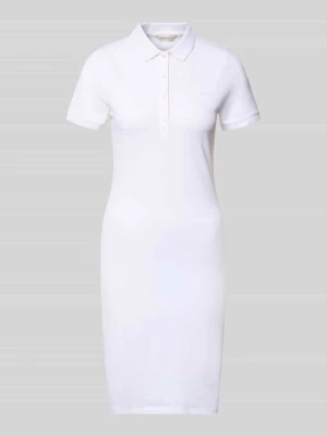 Sukienka polo do kolan z wyhaftowanym logo Gant