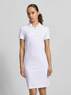 Sukienka polo do kolan z wyhaftowanym logo Gant