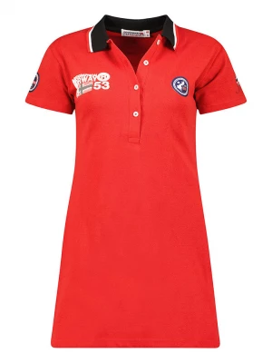 Geographical Norway Sukienka polo "Karetta" w kolorze czerwonym rozmiar: L