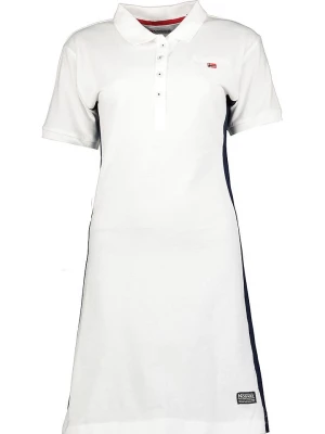 Geographical Norway Sukienka polo "Kolivia" w kolorze białym rozmiar: M