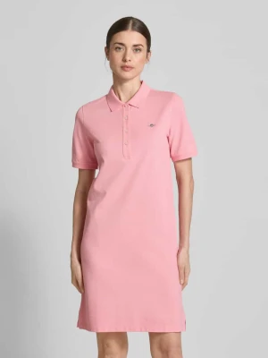 Sukienka polo o długości do kolan z wyhaftowanym logo Gant