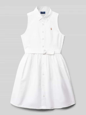 Sukienka polo z wiązanym paskiem model ‘LATOYIA’ Polo Ralph Lauren Teens