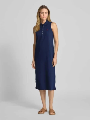 Sukienka polo z wyhaftowanym logo Polo Ralph Lauren