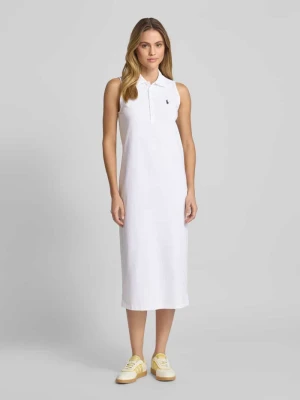 Sukienka polo z wyhaftowanym logo Polo Ralph Lauren