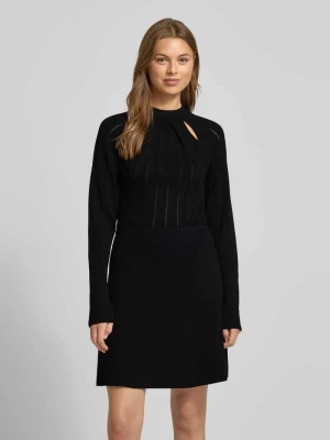 Sukienka rozkloszowana z dzianiny z mieszanki wiskozy model ‘FUCCIA’ Boss