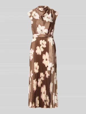 sukienka satynowa o kroju regular fit z plisami s.Oliver BLACK LABEL