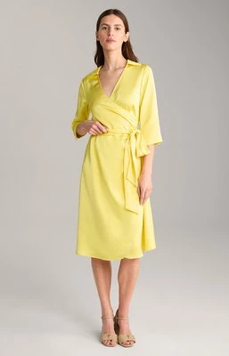 Sukienka satynowa w kolorze żółtym Joop
