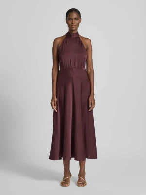 Sukienka satynowa z wiązaniem na szyi model 'Modell 'RHEO'' Samsøe Samsøe