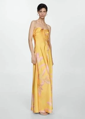 Sukienka satynowa ze wzorem Mango