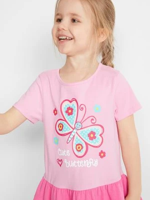 Sukienka t-shirtowa  + sukienka dla lalki (2 części), z czystej bawełny organicznej bonprix