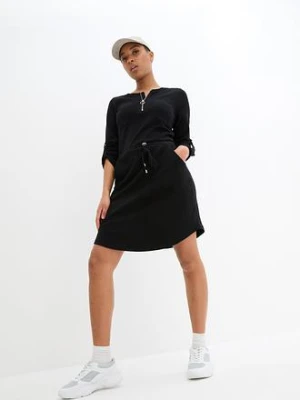 Sukienka shirtowa z ciężkiej bawełny bonprix