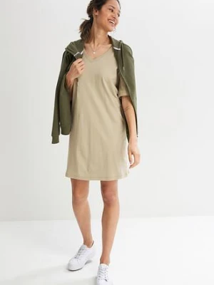 Sukienka shirtowa z dekoltem w serek, oversized (2 szt.) bonprix