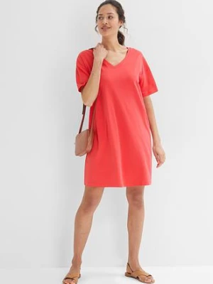 Sukienka shirtowa z dekoltem w serek, oversized (2 szt.) bonprix